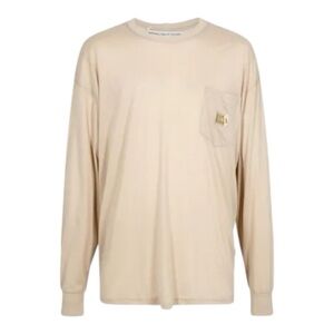 Advisory Board Crystals Logo Patch Long Sleeve Tee R-Shirt in Ecru Tan Size XL